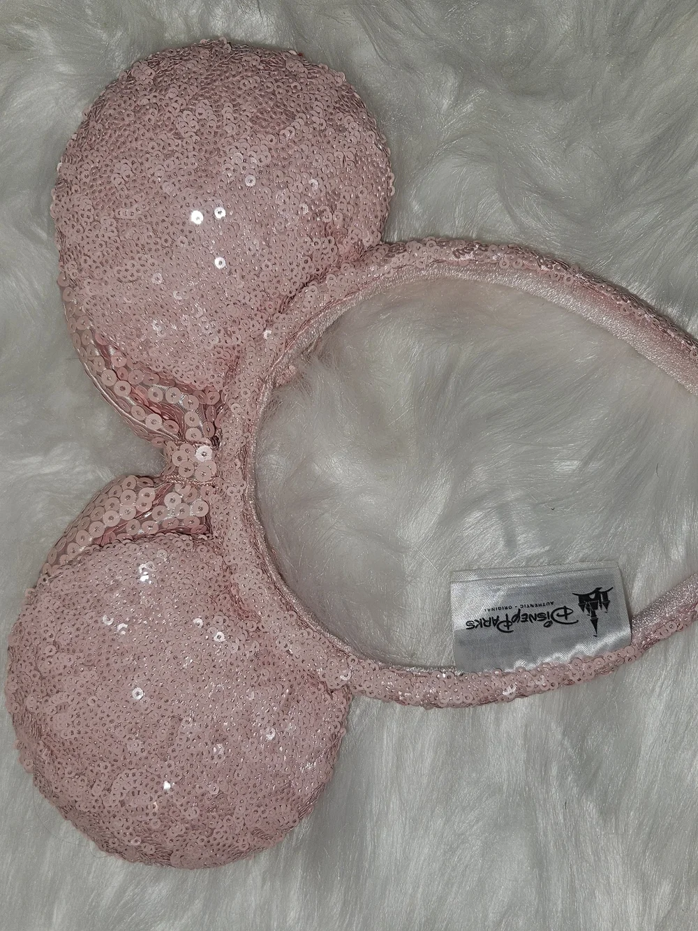 Sequin Pink Bow Ear Headband - Women Accessories